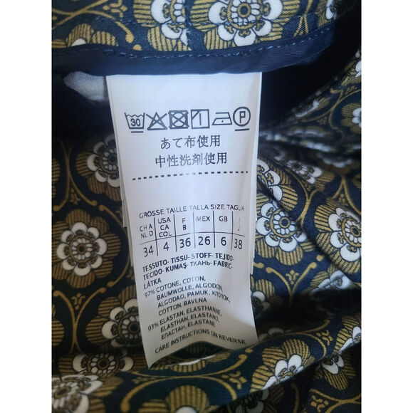 Weekend Max Mara Astrale Printed Cigarette Slim Long Trouser US Size 4 NWT - Picture 8 of 9